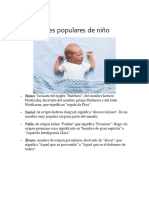 19 Nombres Populares de Niño