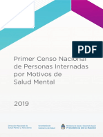Censo Nacional de Personas Internadas Por Motivos de Salud Mental Argentina