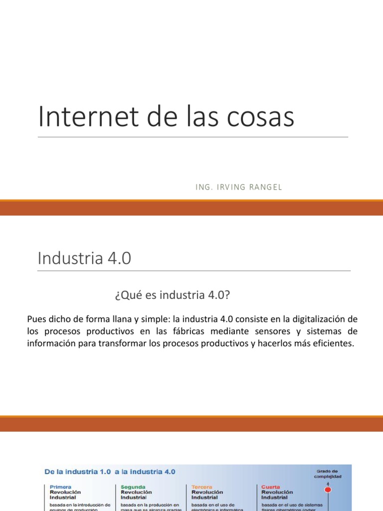 Internet de las Cosas y la Industria 4.0 | PDF | Internet de las Cosas ...