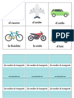 Tarjetas Vocabulario Transporte