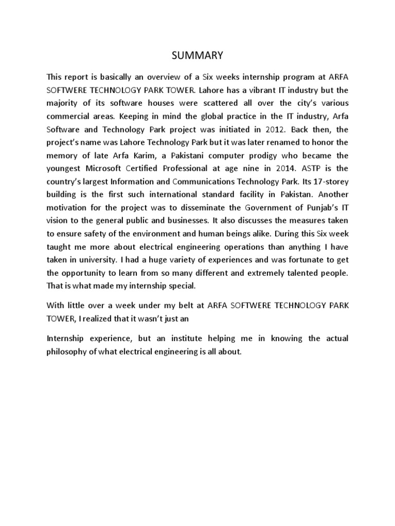 Internship Report PDF Safety Personal Protective Equipment