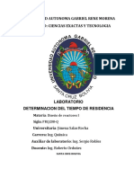 Determinacion Del Tiempo de Residencia PDF