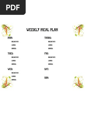 Weekly Meal Plan