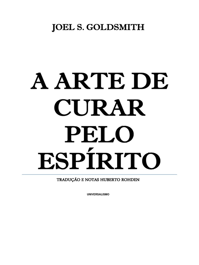 A Cura pelo Espírito de Joel Goldsmith | PDF | Deus | Humano