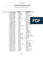 Lista de Participantes - 1 - Simpsio - de - Oncologia - Veterinria - Da - Anhembi - Morumbi (617516)