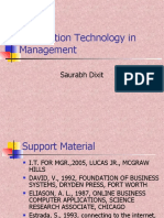 Information Technology in Management: Saurabh Dixit