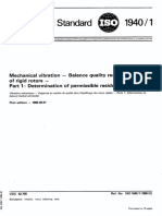 ISO 1940-1 - 1986 Determination of Permissible Residual Unbalance
