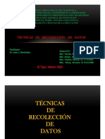 Técnicas de Recolección de Datos