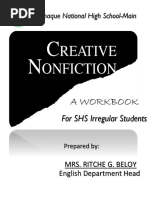 Workbook in Creative Nonfiction First Part