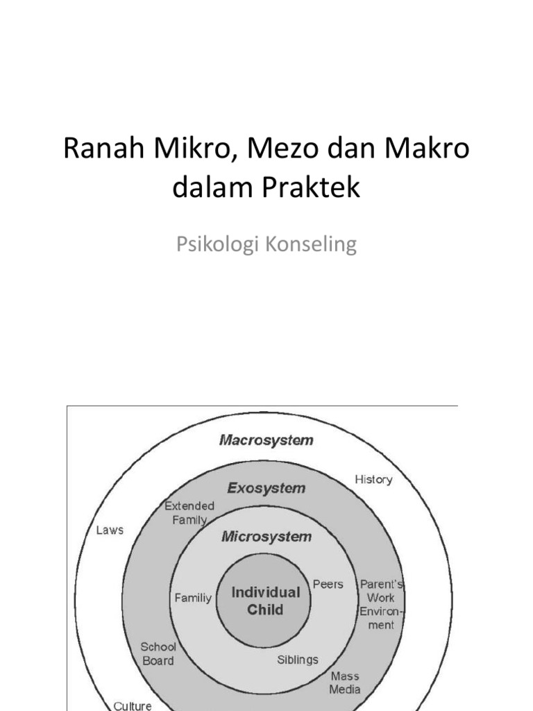 Ranah Mikro Mezo Dan Makro Dalam Praktek Pdf