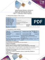 Activity guide and evaluation rubric - Task 2. Leadership Models Magazine.