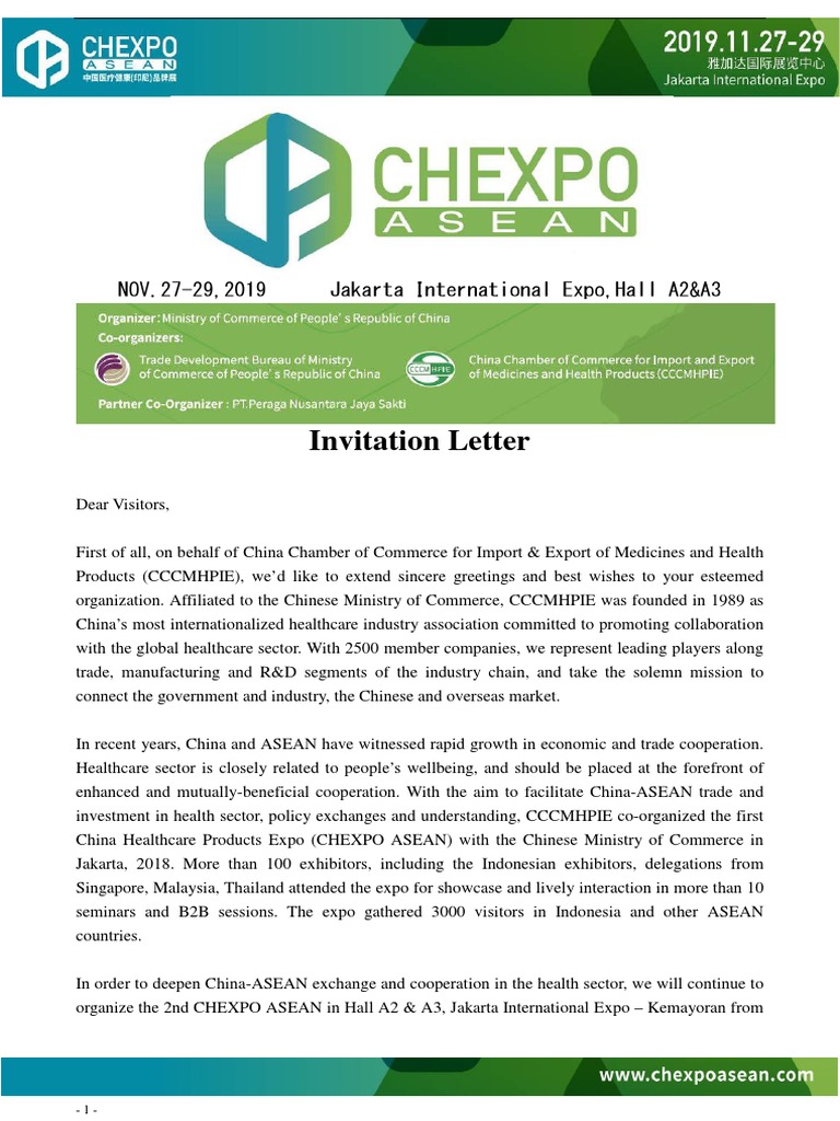 CHEXPO ASEAN 2019: Health Expo Invitation | PDF | Syringe | Intravenous ...