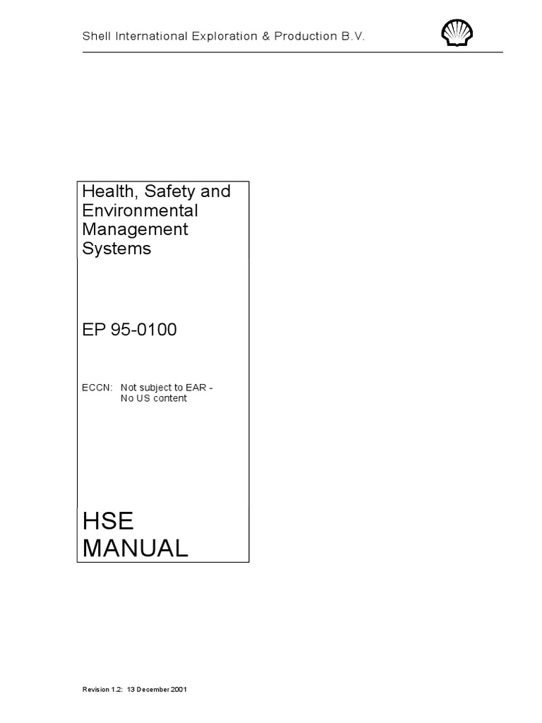 Shell HSE Management System Manual | PDF | Competence (Human Resources ...