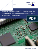 IFES Pro v&v - Informe de La Evaluación Preelectoral Del Sistema de Votación Automatizado de La República Dominicana