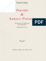 Paul Celan - Strette  Autres Poemes