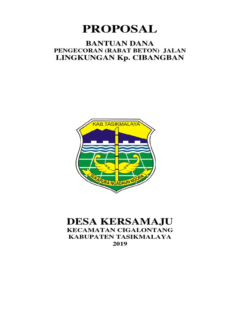 Proposal Rabat Beton Jalan Cibangban Pdf