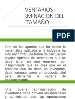 Determinacion Del Tamaño de Los Inv