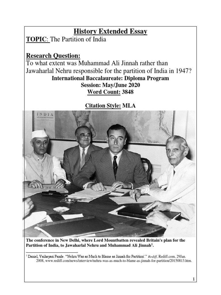 Jinnah vs. Nehru: Roles in Partition | PDF | Muhammad Ali Jinnah ...