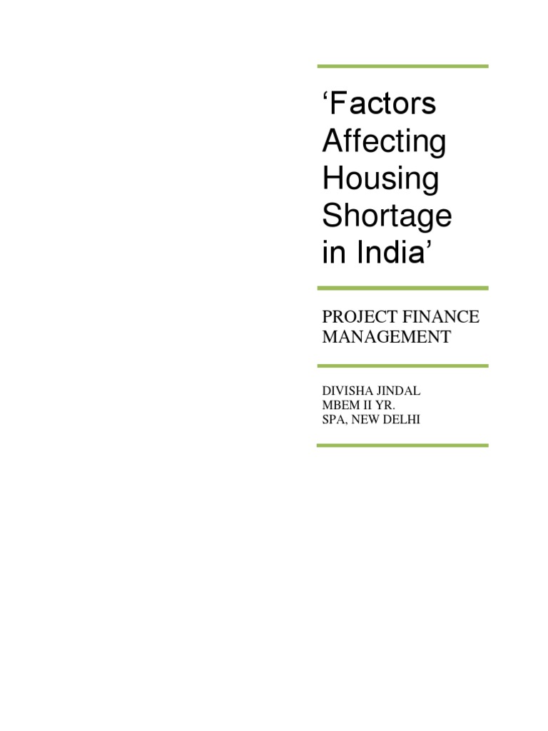Housing Shortage Factors in India | PDF | Poverty | Poverty & Homelessness