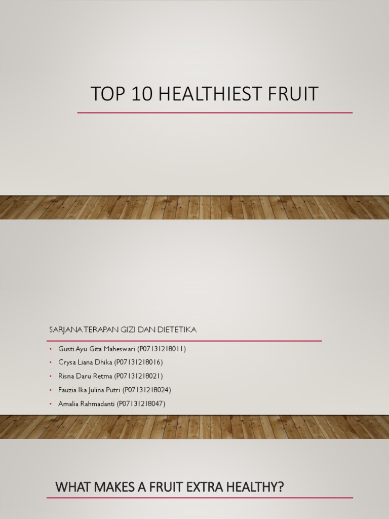 Top 10 Healthiest Fruit PDF Dietary Fiber Diet & Nutrition