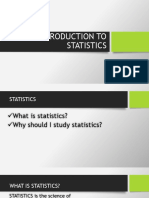 L1 - Introduction To Statistics