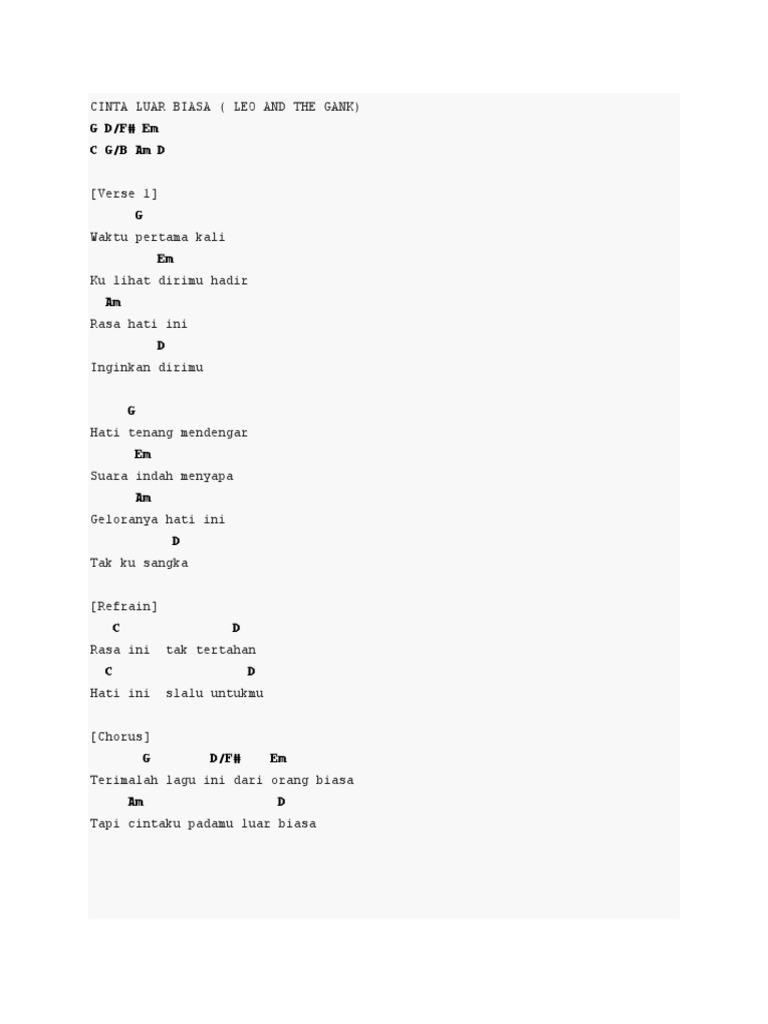 Cinta Luar Biasa | PDF