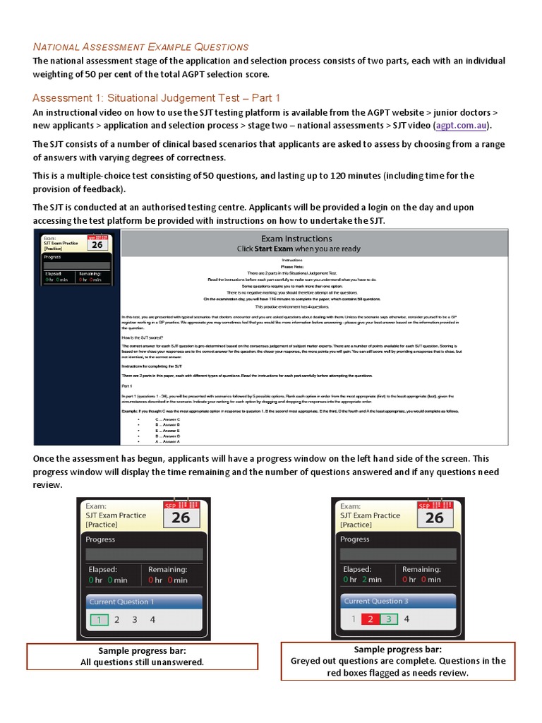 National Assessment Example Questions 2017 PDF Smoking Cessation
