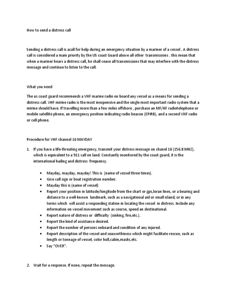 how-to-send-a-distress-call-pdf