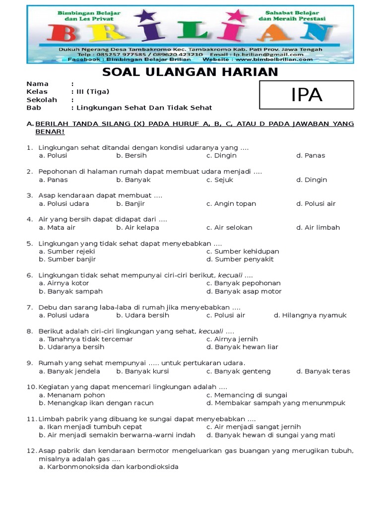 Lingkungan Kita: Sehat atau Tidak Sehat? Yuk, Kita Cari Tahu!