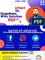 100 Arithematic Questions With Solution by Arun Sir PDF