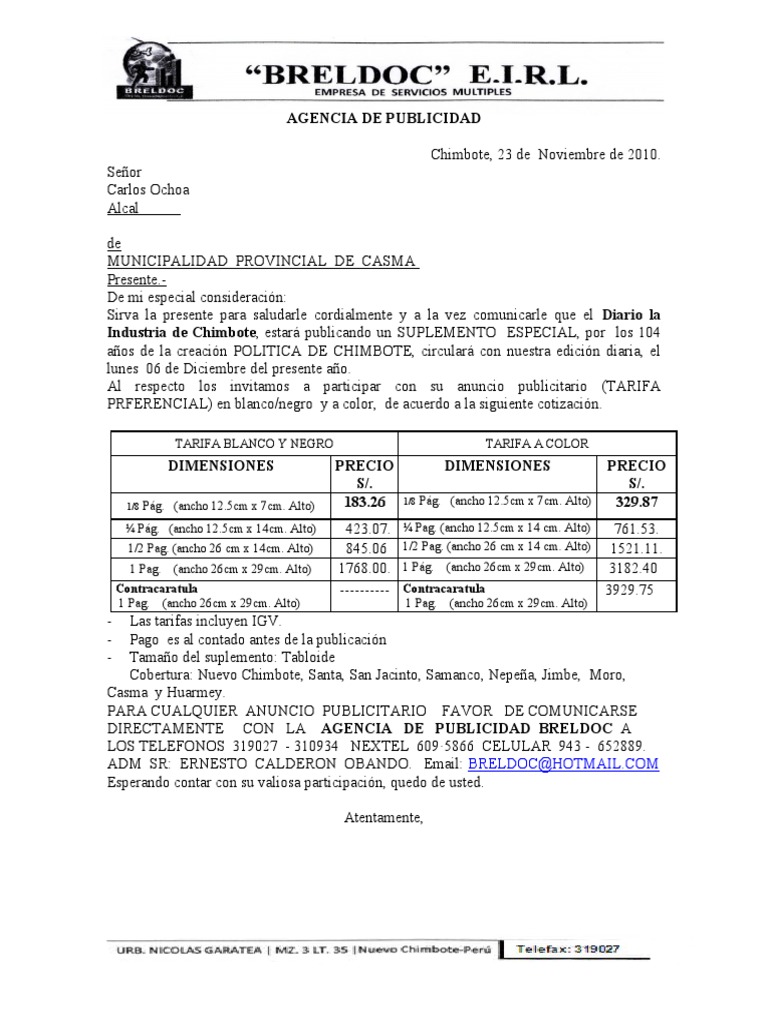 FORMATO DE COTIZACIONES