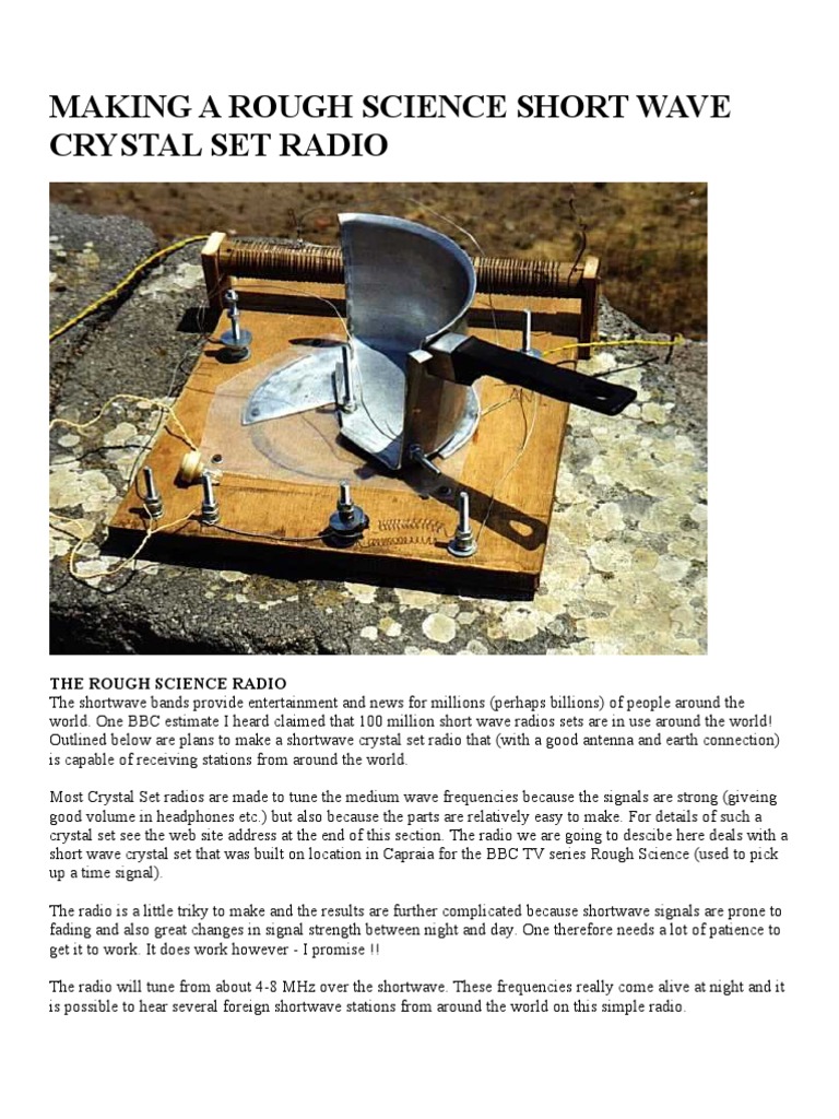 Rough Science Crystal Radio PDF Detector (Radio) Radio