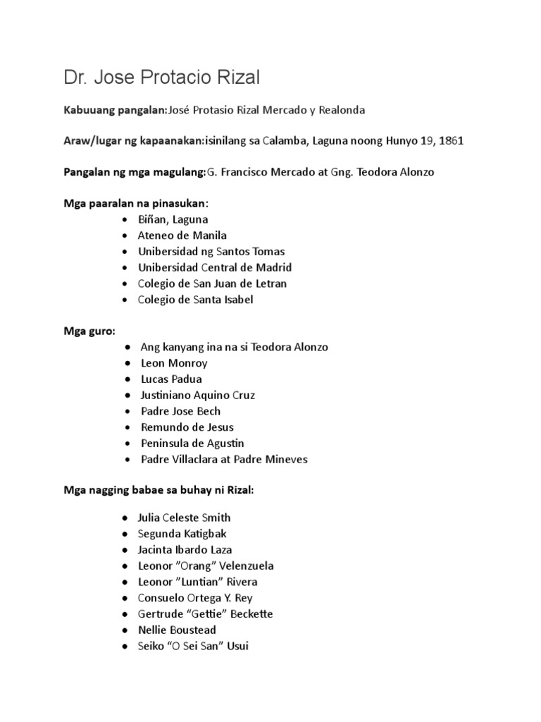 Rizal | PDF