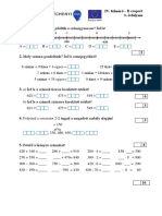 Matematika 3 - Felmérés B PDF