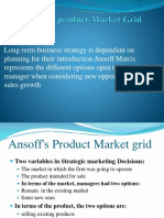 Ansoff's Product Market Grid
