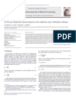 2011-On the gas dispersion measurements in the collection zone of flotation columns Sb Eg