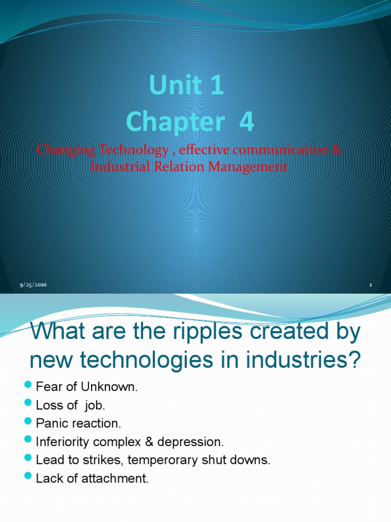 Impact of Technology on Industrial Relations | PDF | Business | Art