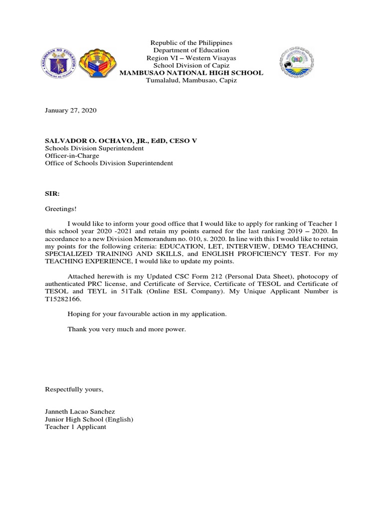 Letter Of Intent 2020 Jhs Ranking Pdf