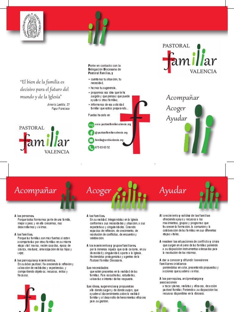 Triptico Delegación Diocesana de Pastoral Familiar | PDF | Iglesia ...