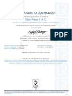 Certificado ISO 14001 2015 Sika Perú SAC 25042021