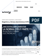 Registros electrónicos y firmas electrónicas (CFR 21 parte 11)