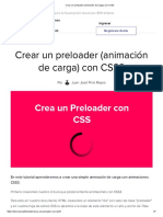 Crear Un Preloader (Animación de Carga) Con CSS3