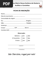 FICHA DE INSCRIÇÃO