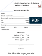 FICHA DE INSCRIÇÃO