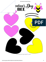 Bee Valentine's Day Printable Color - PNG