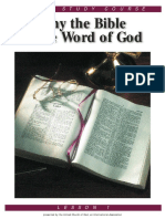 Bible Study Course Lesson 1 Why The Bible Is The Word of God PDF