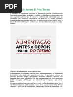 Alimentação Antes E Pós-Treino