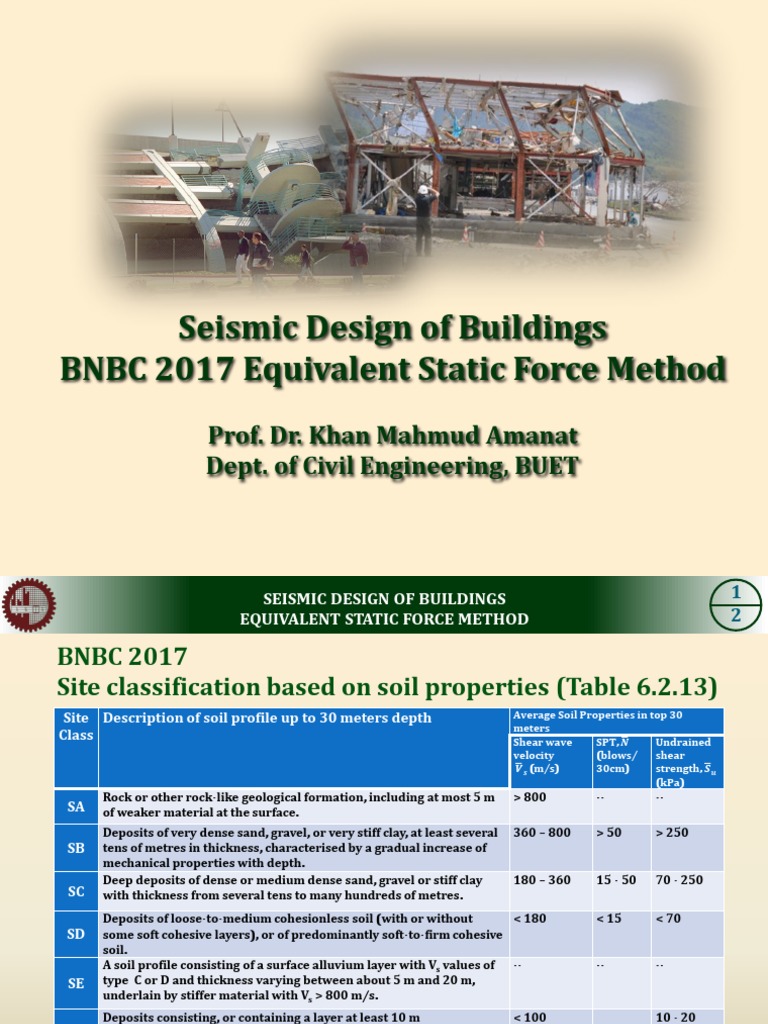 Seismic Design: Equivalent Static Method | PDF | Seismology | Force