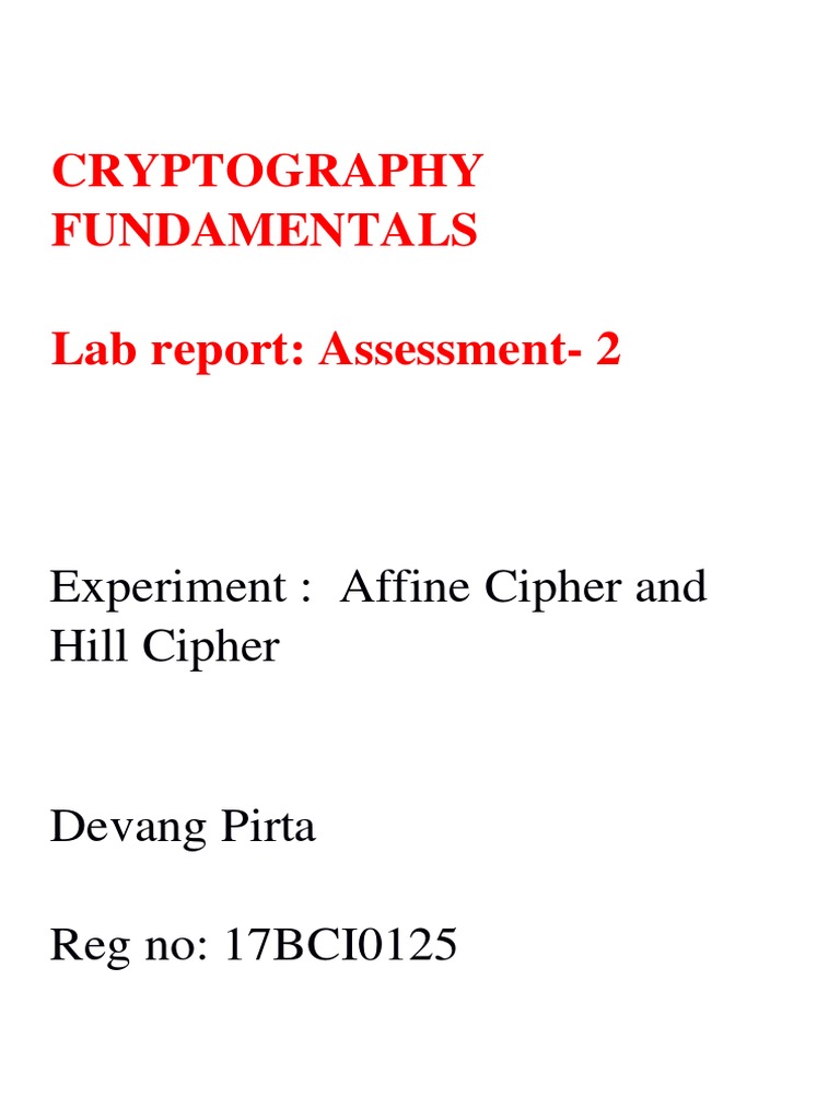 Cryptography Lab: Cipher Techniques | PDF | Cipher | Cryptography