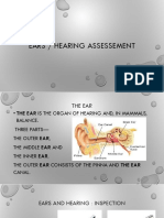 Ears and Hearing Assessment: Inspection and Tests